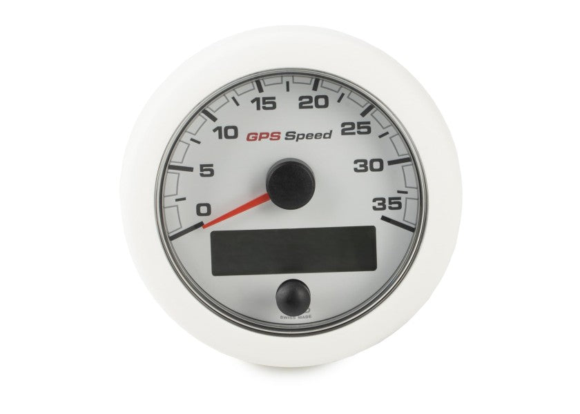 Oceanlink GPS-speedometer 0-35 kn 85 mm hvit NMEA 2000 forfra