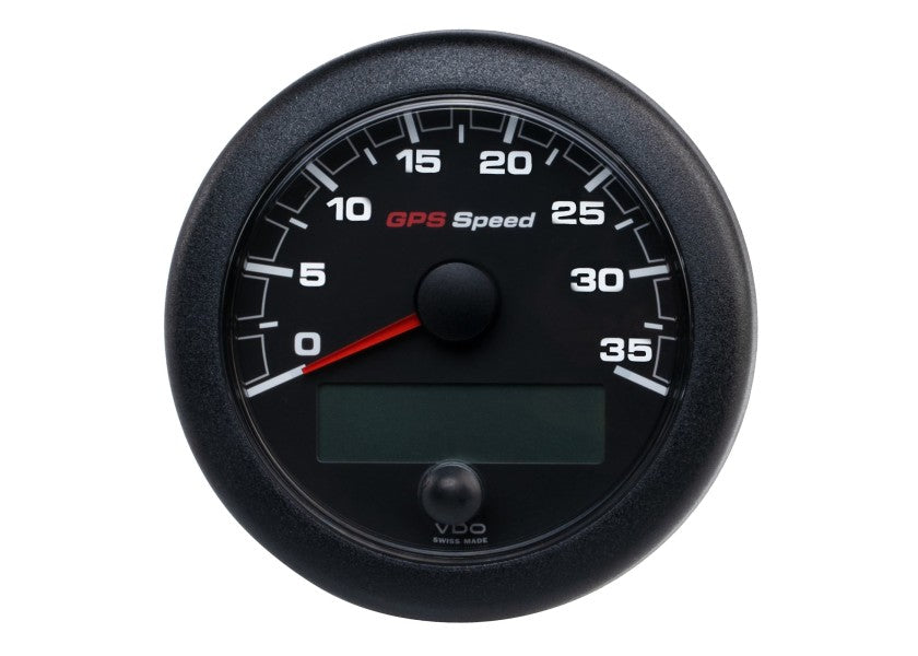 Oceanlink GPS speedometer 0-35 knop 85 mm svart NMEA 2000 forfra