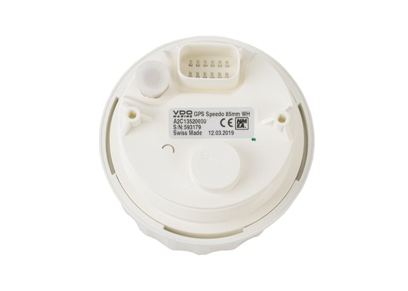 Montert Oceanlink GPS-speedometer 0-70 kn 85 mm hvit NMEA 2000