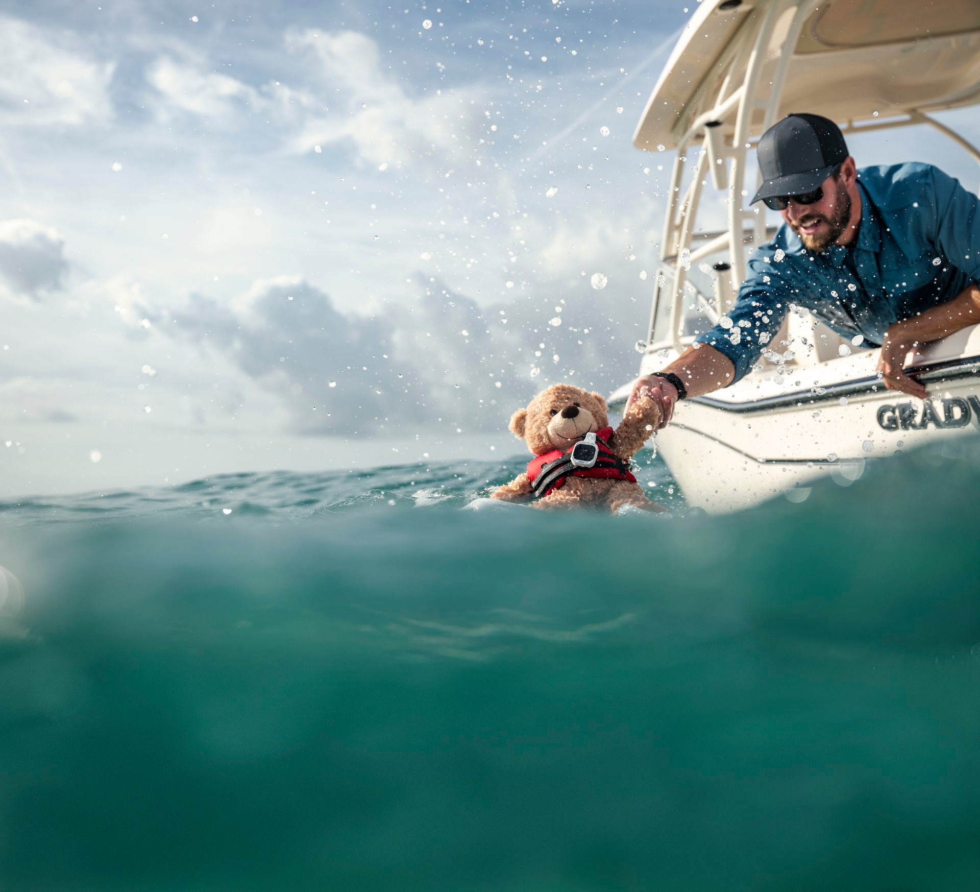 Garmin OnBoard™ trådløs MOB-sender med motorstopp alarmlampe