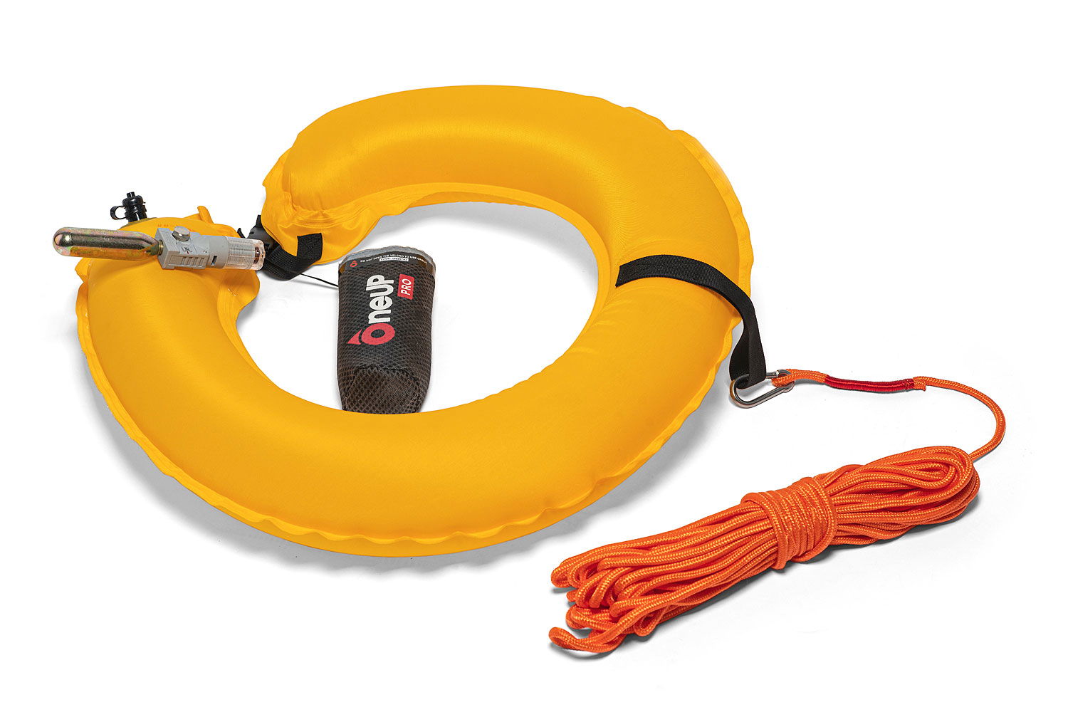 OneUP Nautic PRO sett oppblåsbart redningsutstyr bakside