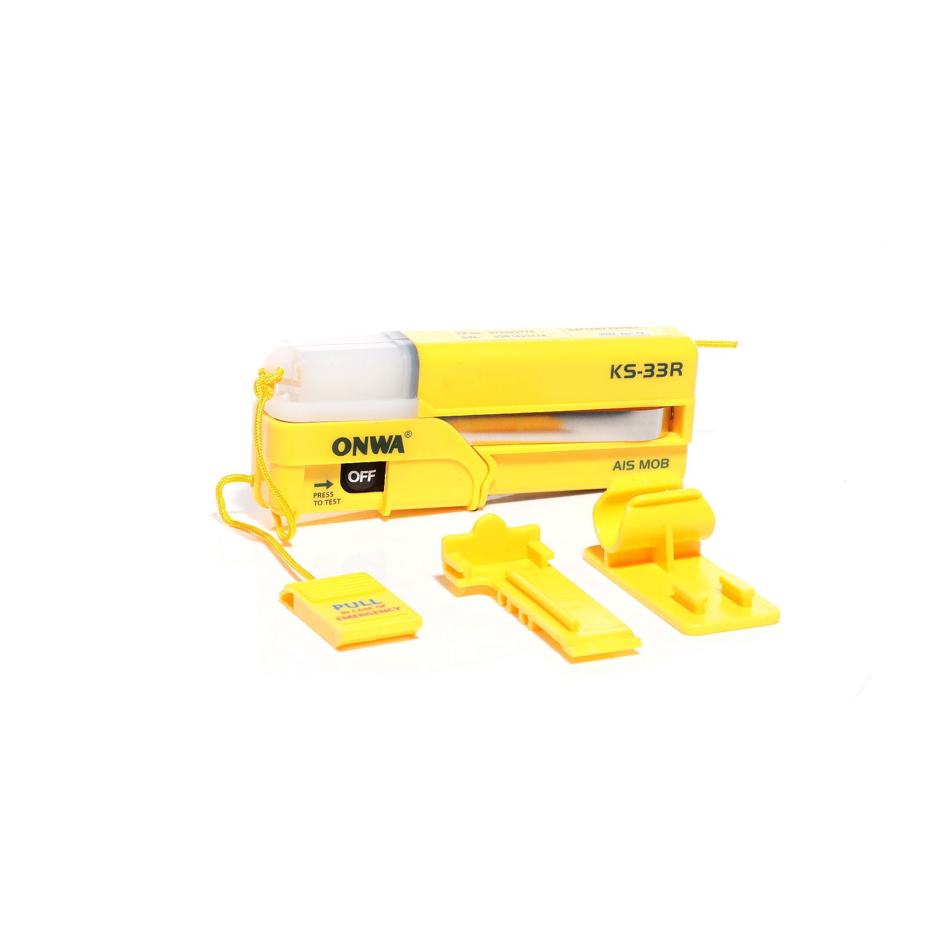 Onwa KS-33R AIS MOB nødpeilesender med GPS bakside