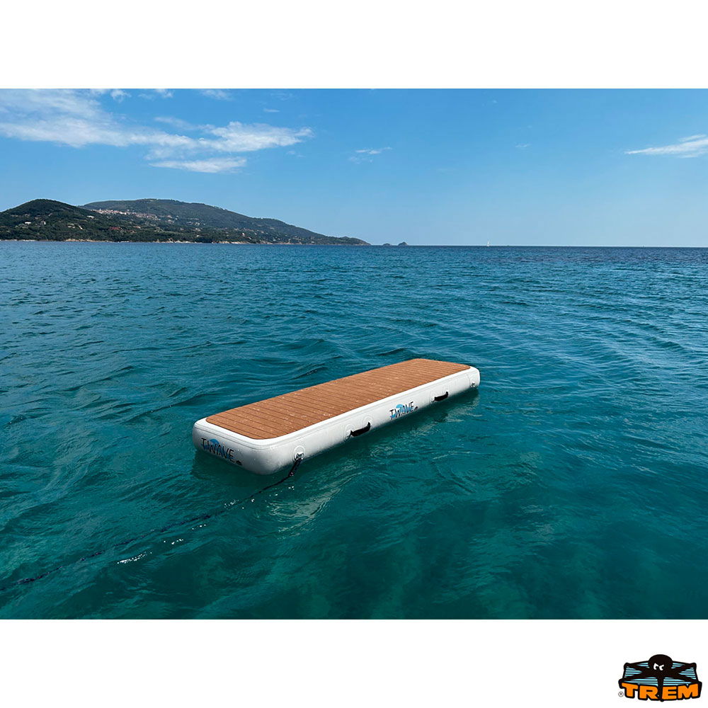 Oppblåsbar landgang 200 x 60 cm 100 kg UV-bestandig PVC bakside