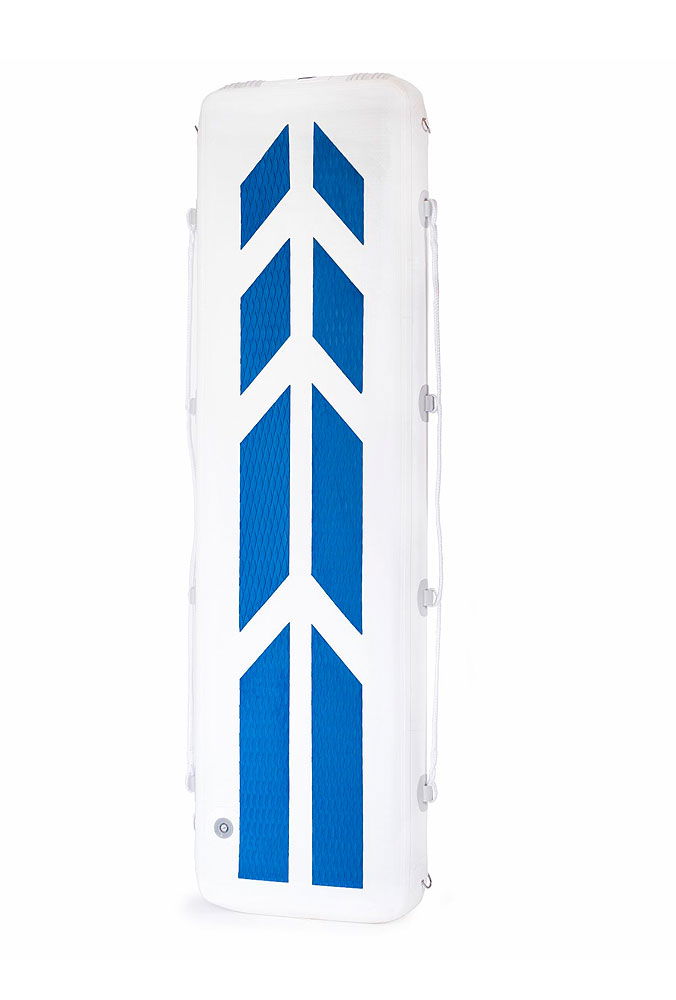 Oppblåsbar landgang 250 x 70 cm med manometer bakside