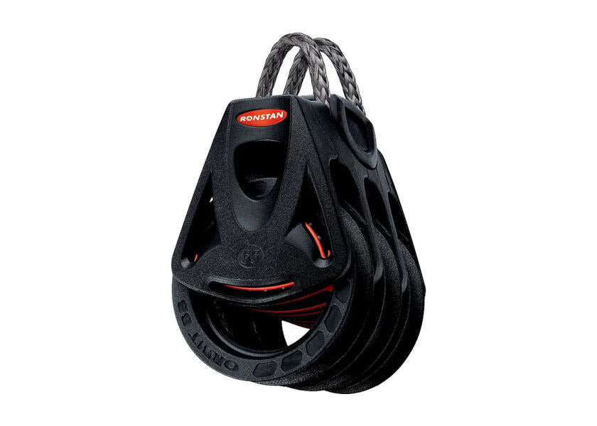 Orbit treskivet blokk med looptop 10 mm kulelager - Ronstan sett forfra