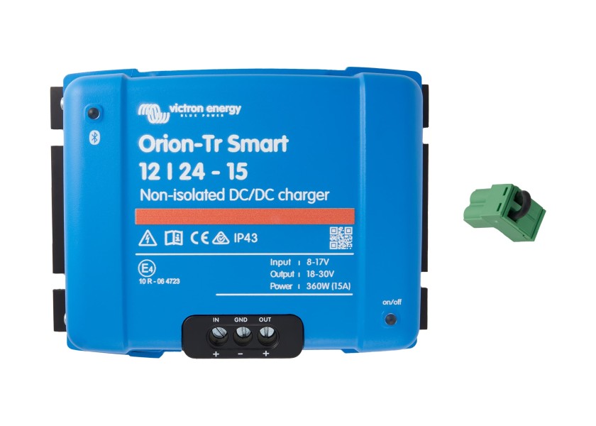 Orion-Tr Smart batteri-til-batteri-lader 12V til 24V 15A Bluetooth bruk