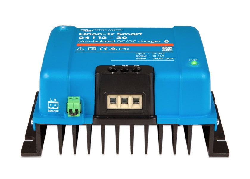 Orion-Tr Smart batteri-til-batteri-lader montert i båt