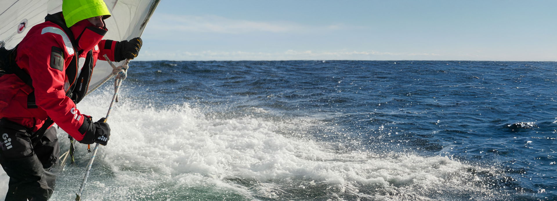 Refleksdetalj på OS14 ocean seiljakke XPLORE+ 3-lags vanntett