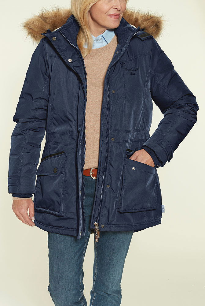 Outdoor-parka dame med pustende materialer bakside