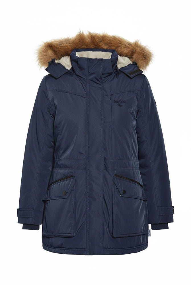 Outdoor-parka dame med pustende materialer helfigur
