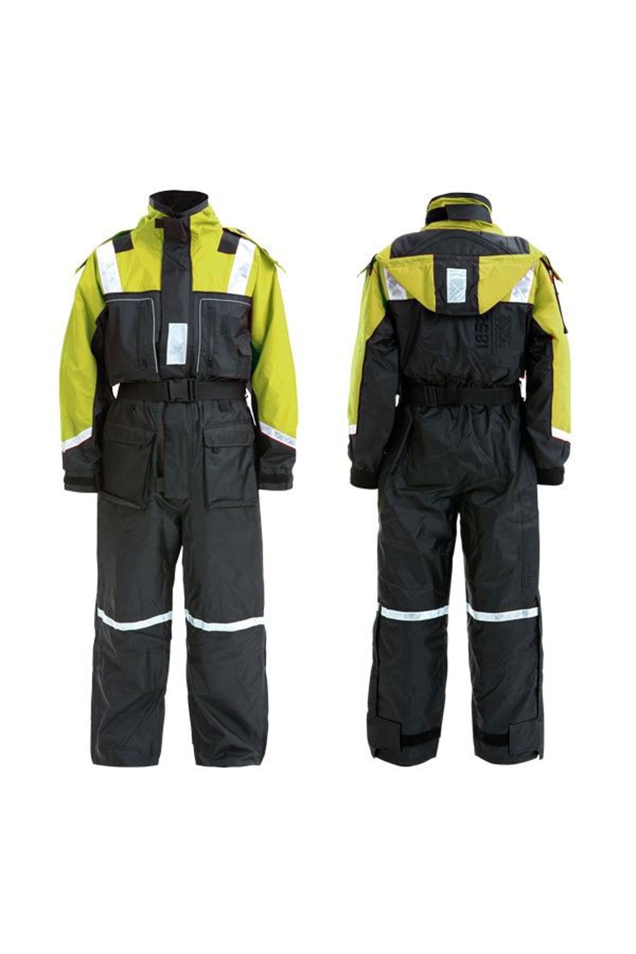 Overall med 50N oppdrift EN ISO 12402-6 sort gul - Marine 1852 forside