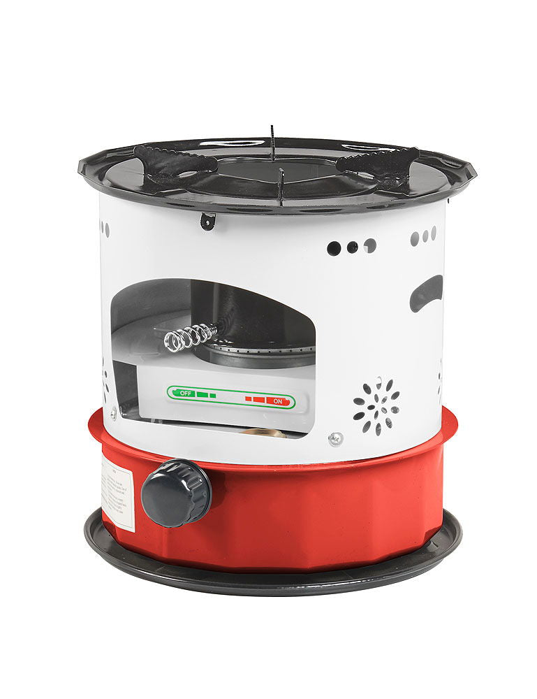 Bakside av Parafinkoker med 5,2 l tank 32x32x35 cm sett med 1 l