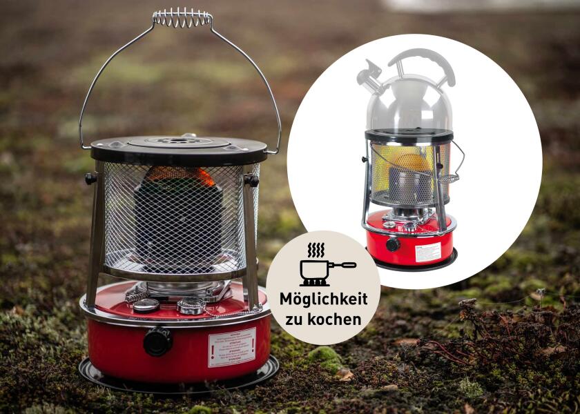 Parafinvarmer rustfritt stål 2,2 kW 5 l tank høydejusterbar varmeeffekt