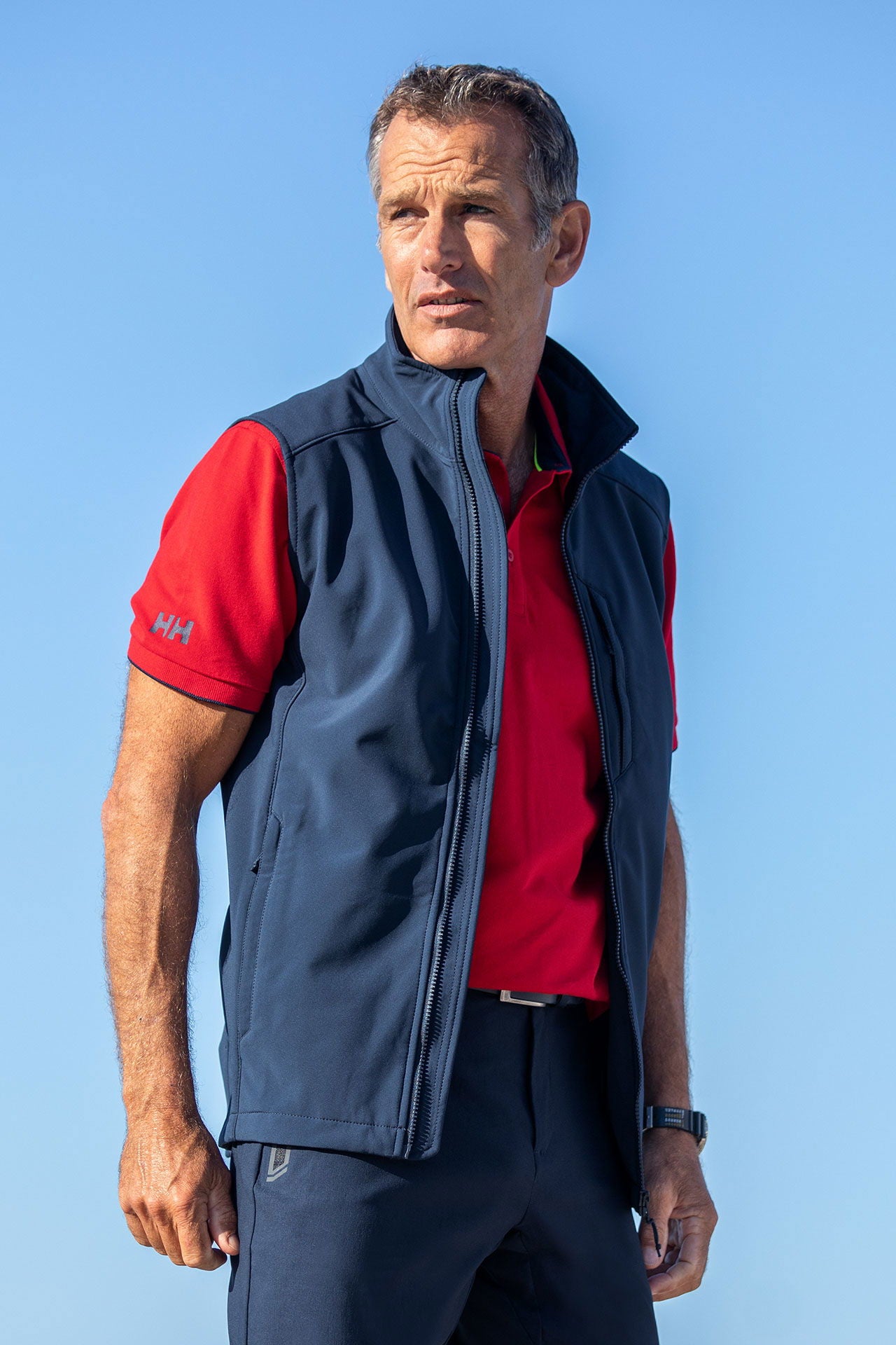 Paramount softshellvest vanntett vindtett med membran detalj av logo