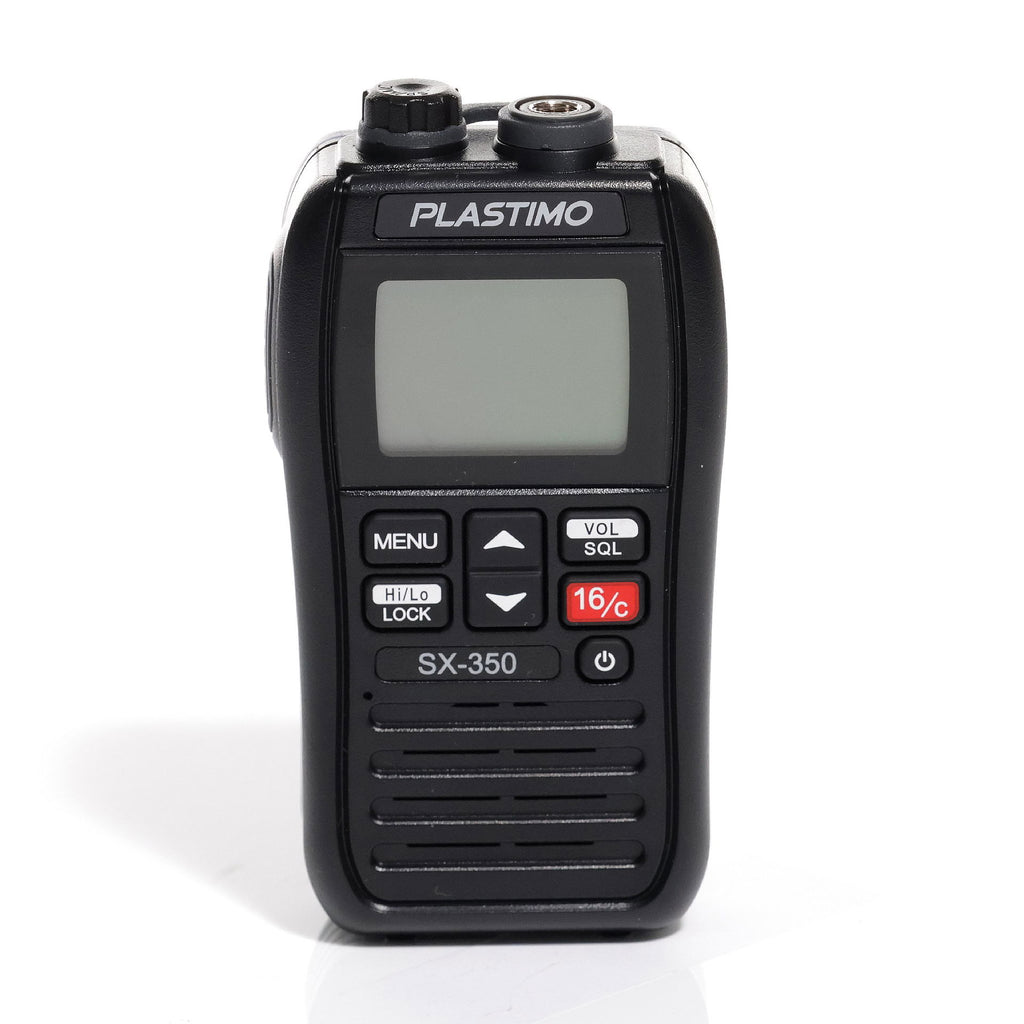 Plastimo SX-350 håndholdt VHF bakside
