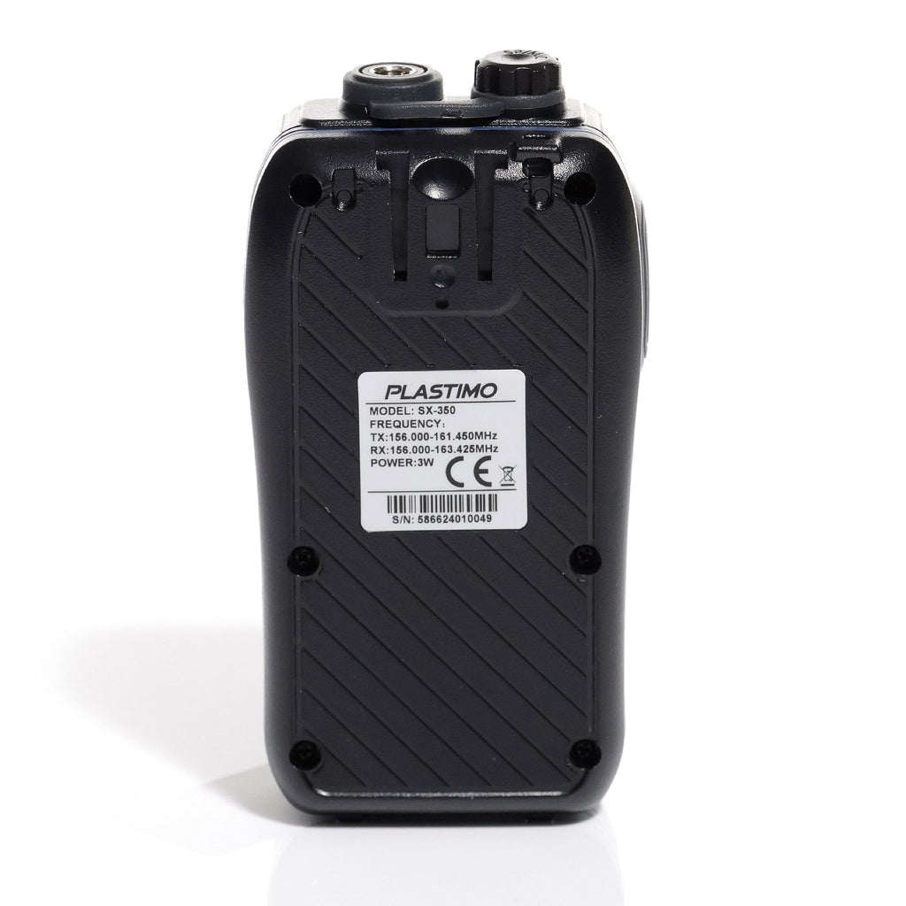 Plastimo SX-350 håndholdt VHF montert på båt