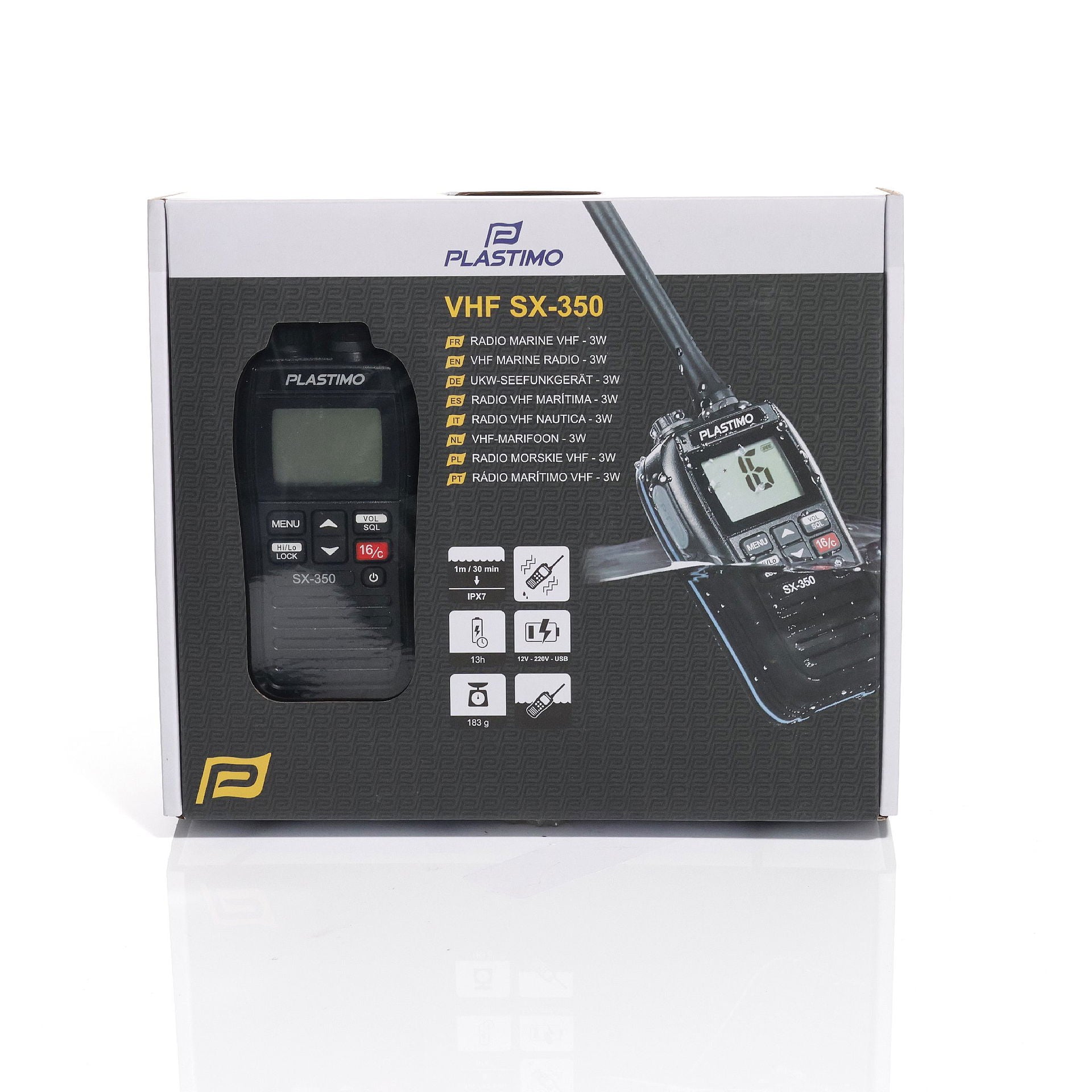 Plastimo SX-350 håndholdt VHF visning av display