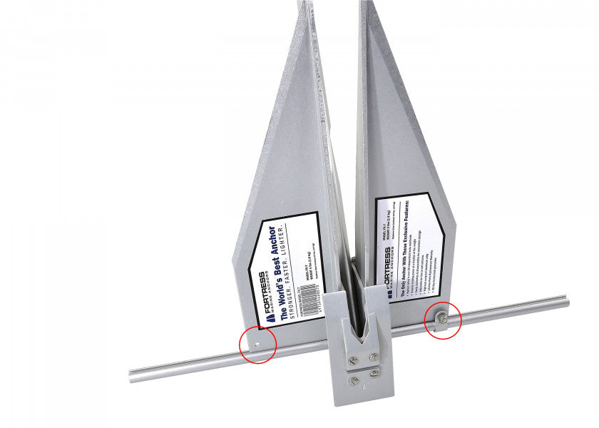 Plateanker aluminium for båter opptil 8 m - Fortress montert
