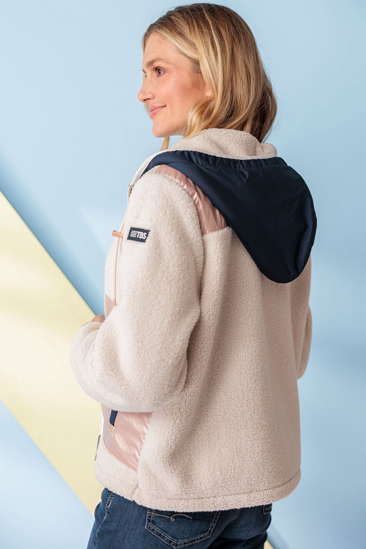 Polarfleecejakke for dame - TBS detalj stoff