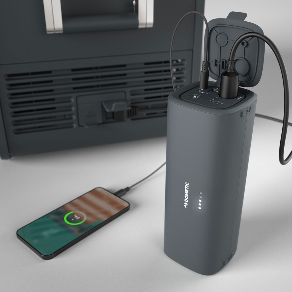 Portabelt LiFePO4-batteri 15 Ah 192 Wh 12V med ladekabler