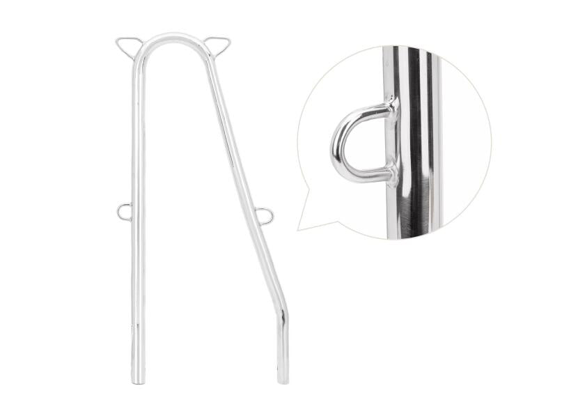 Portstøtte rustfritt stål AISI 316 Ø25 mm 615 mm forfra