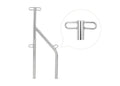 Portstøtte rustfritt stål AISI 316 Ø25 mm 642 mm for Jeanneau Sun Odyssey forfra