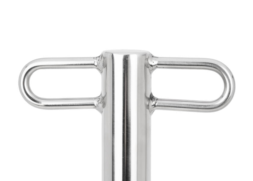 Portstøtte rustfritt stål AISI 316 Ø25 mm 642 mm for Jeanneau Sun Odyssey detalj av polert overflate
