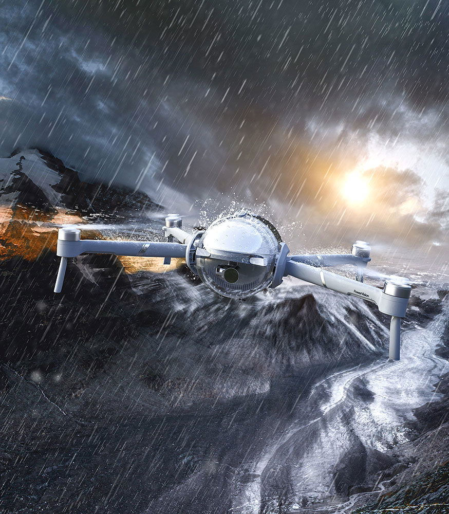PowerEgg X Weatherproof drone 4K vanntett i luften