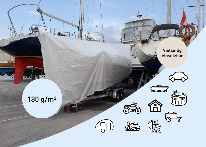 Presenning polyetylen 3 x 2 m 180 g/m² UV-bestandig hvit nærbilde av stoff