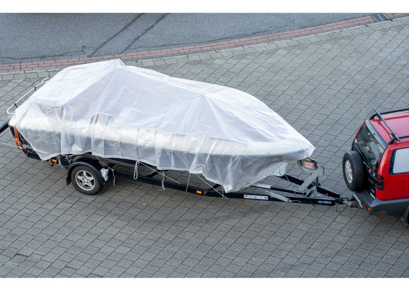 Presenning polyetylen 4 x 3 m 300 g/m² UV-bestandig hvit forfra