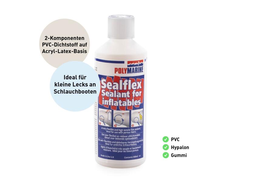 PVC-tetningsmiddel SEALFLEX 2-komponent 500 ml montert