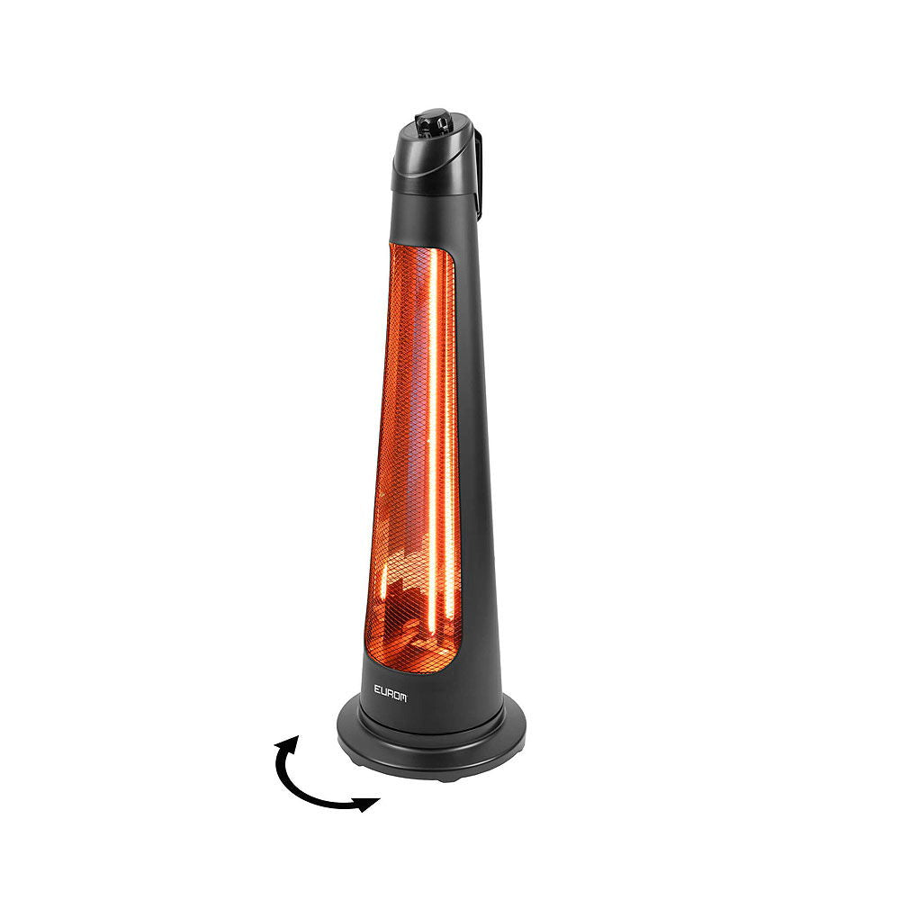 Q-Tower 1200 elektrisk terrassevarmer 1200W karbon bakside