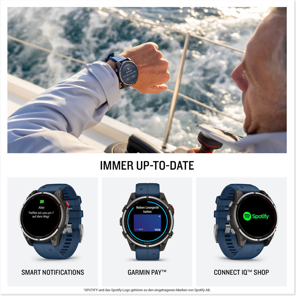 Quatix 8 Pro marine multisport smartwatch med AMOLED skjerm
