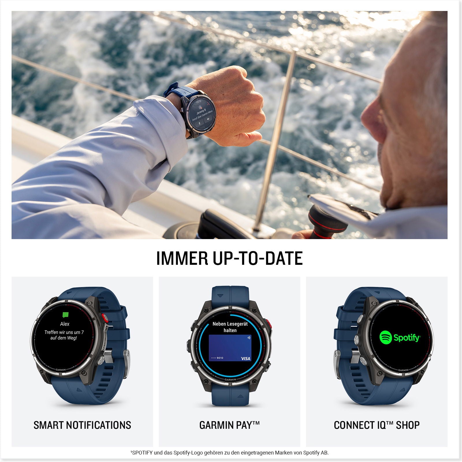 Quatix 8 Pro marine multisport smartwatch med AMOLED skjerm