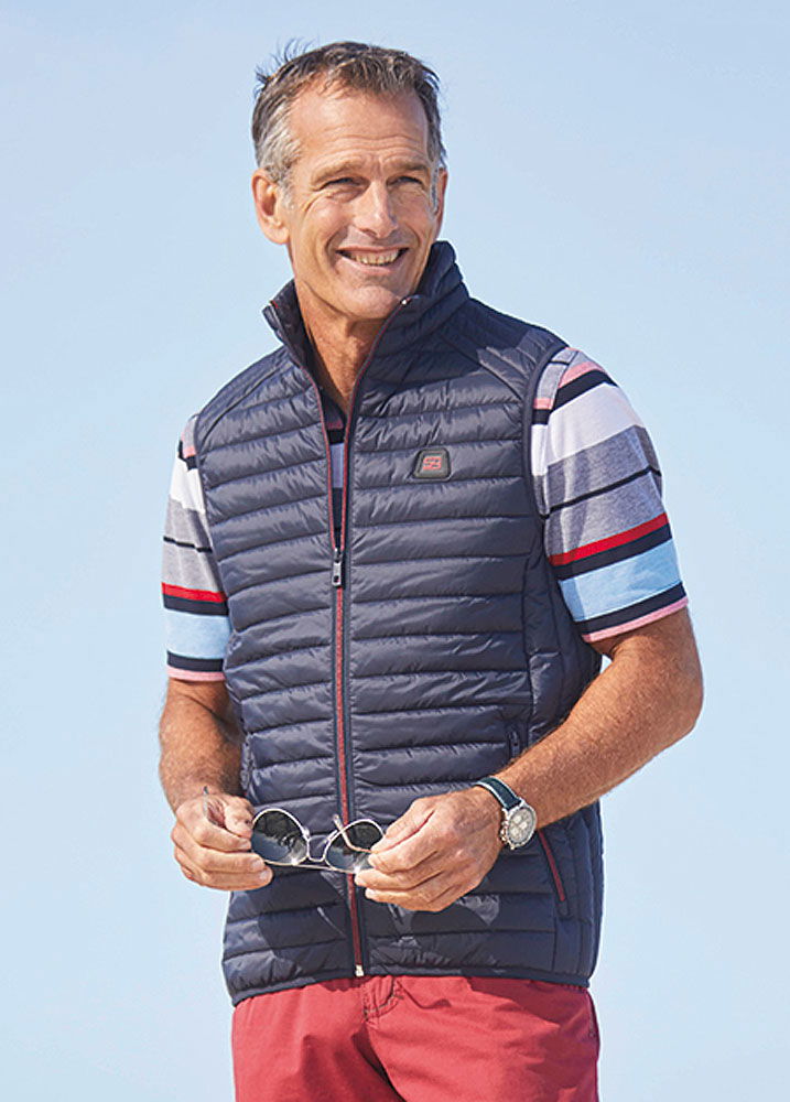 Quiltet vest for herre - S4 bakside