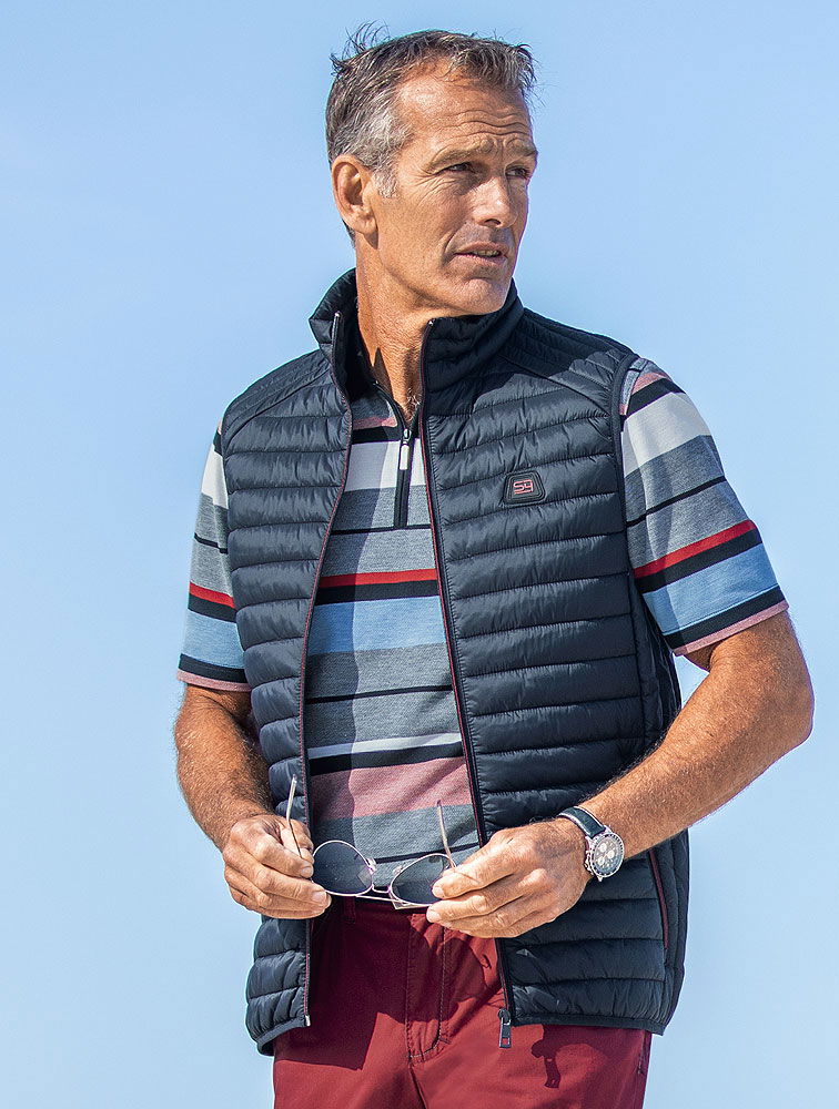 Quiltet vest for herre - S4 sidelommer