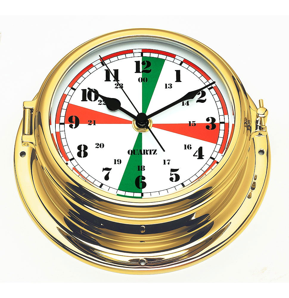 Radiosektor klokke messing 120 mm - Compass forfra