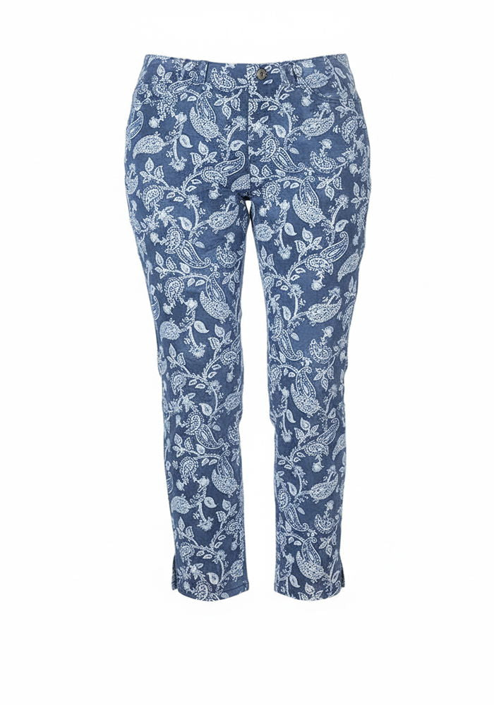 Raphaela dame 7/8 jeans med allover print detalj
