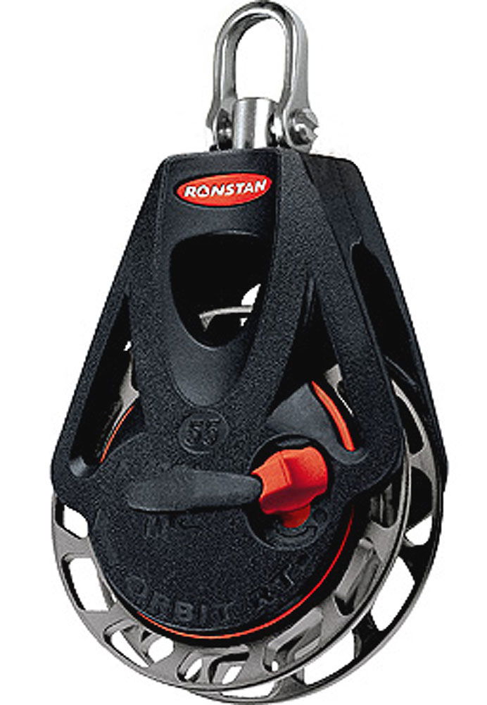 Ratchetblokk 55 mm for tau opptil 10 mm 650 kg bruddlast - Ronstan forfra