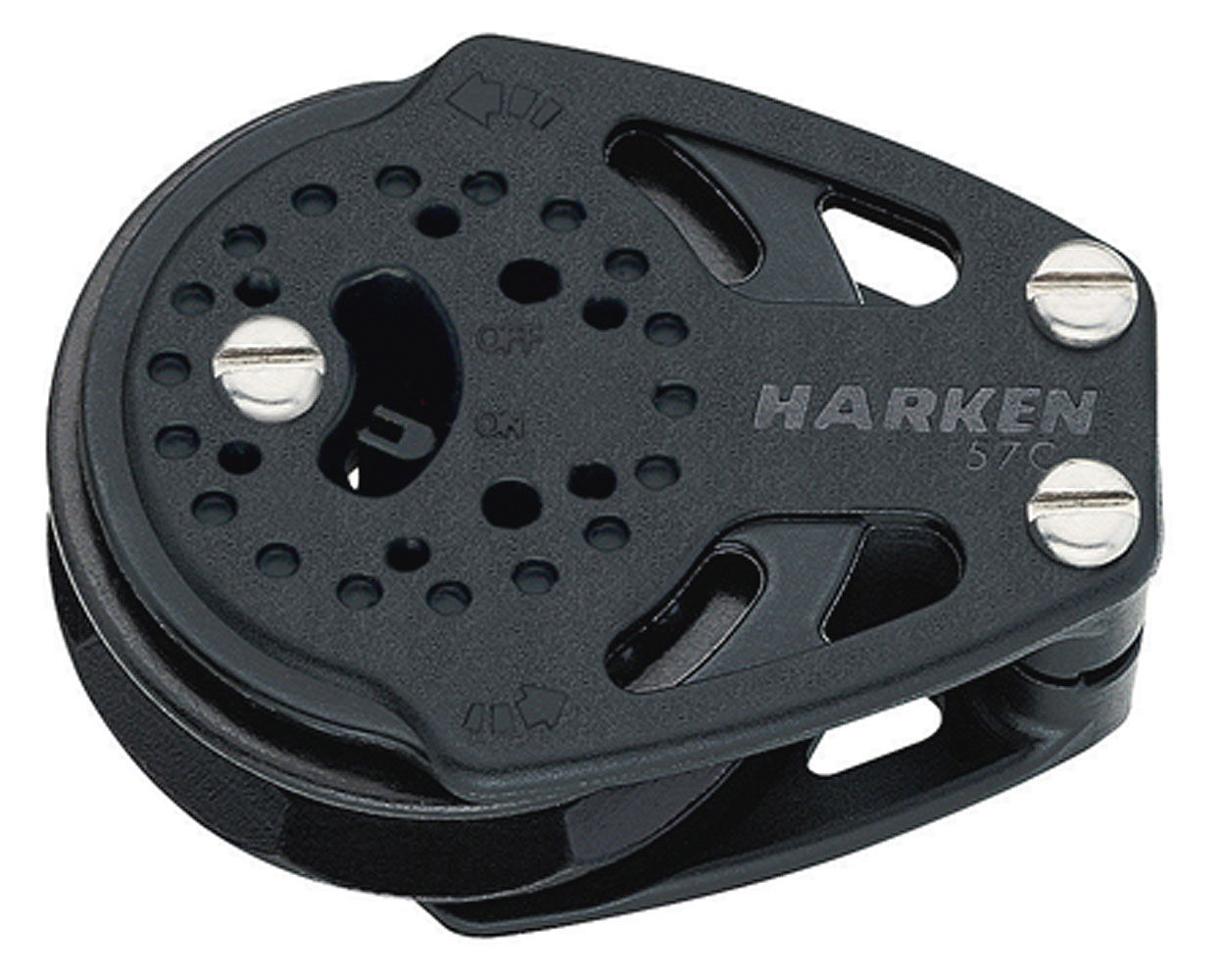 Ratchetblokk liggende 57 mm Carbo 907 kg bruddlast sett forfra