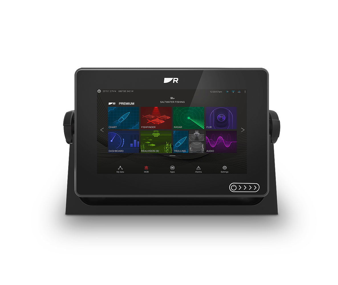 Raymarine Axiom+ 7 tommer kartplotter detalj av touchskjerm