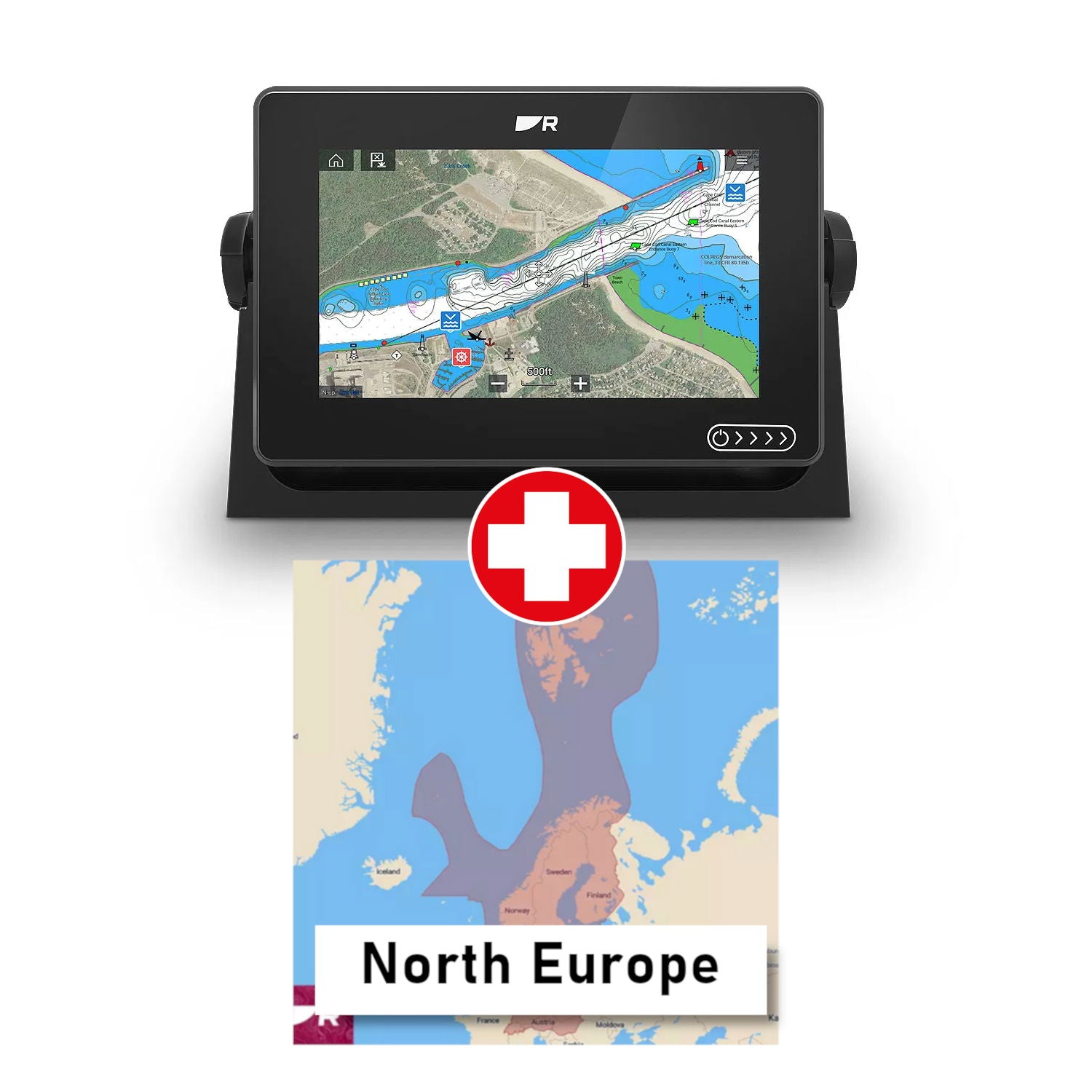 Raymarine Axiom+ 7 tommer kartplotter forfra