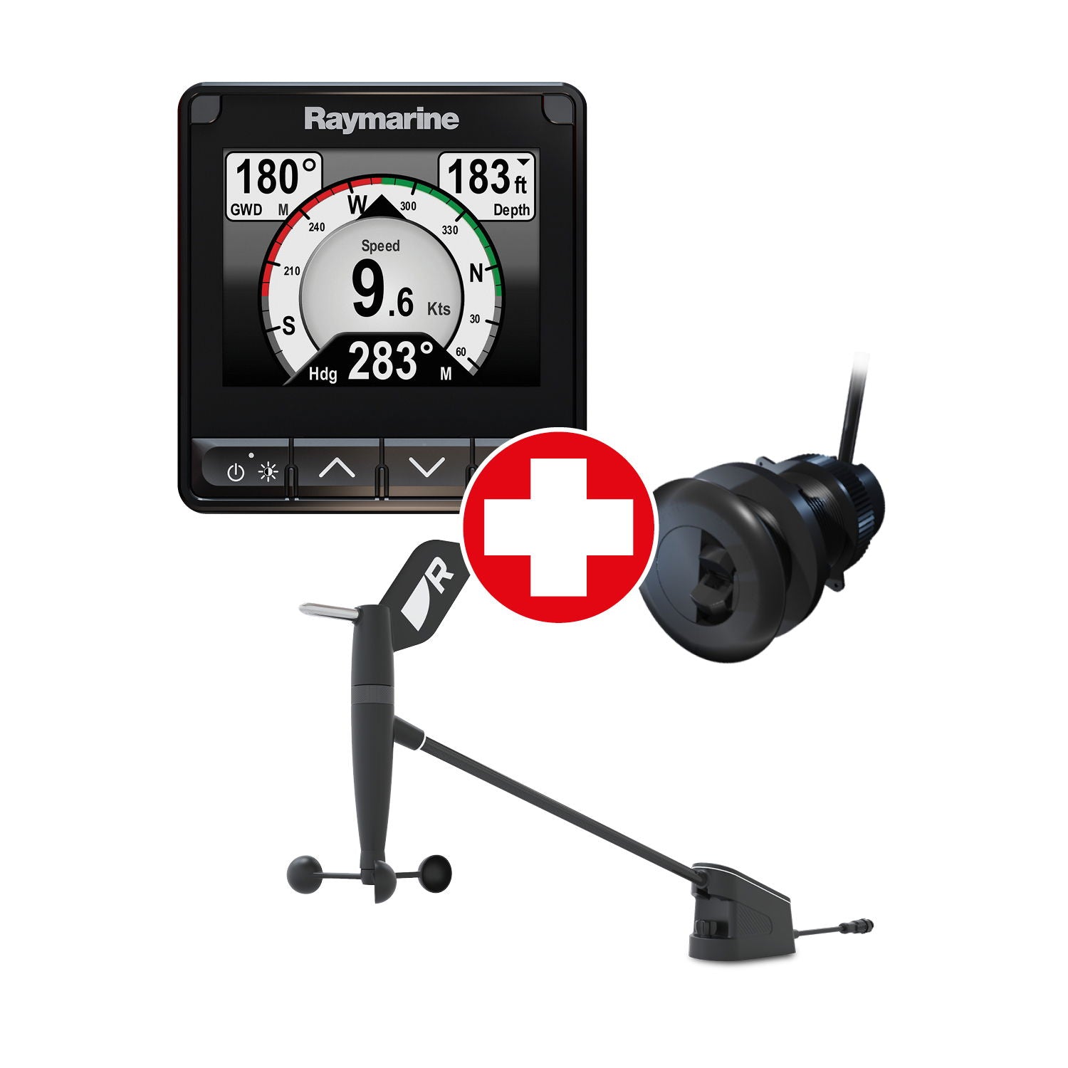 Raymarine i70s tridata instrument forfra
