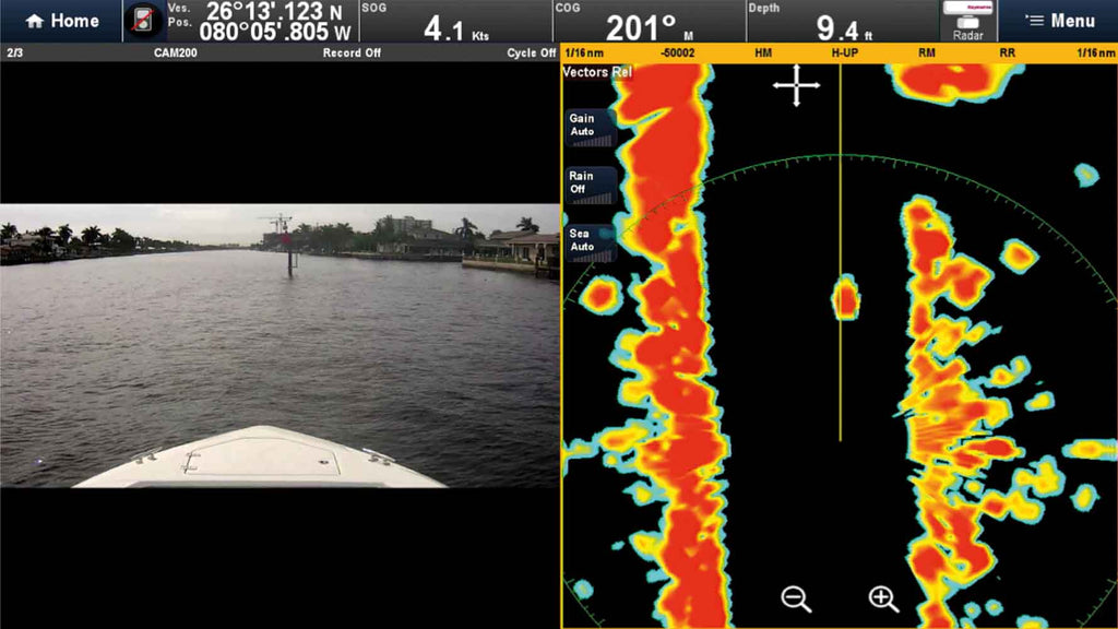Raymarine kvantum Q24C radomantenne bakside