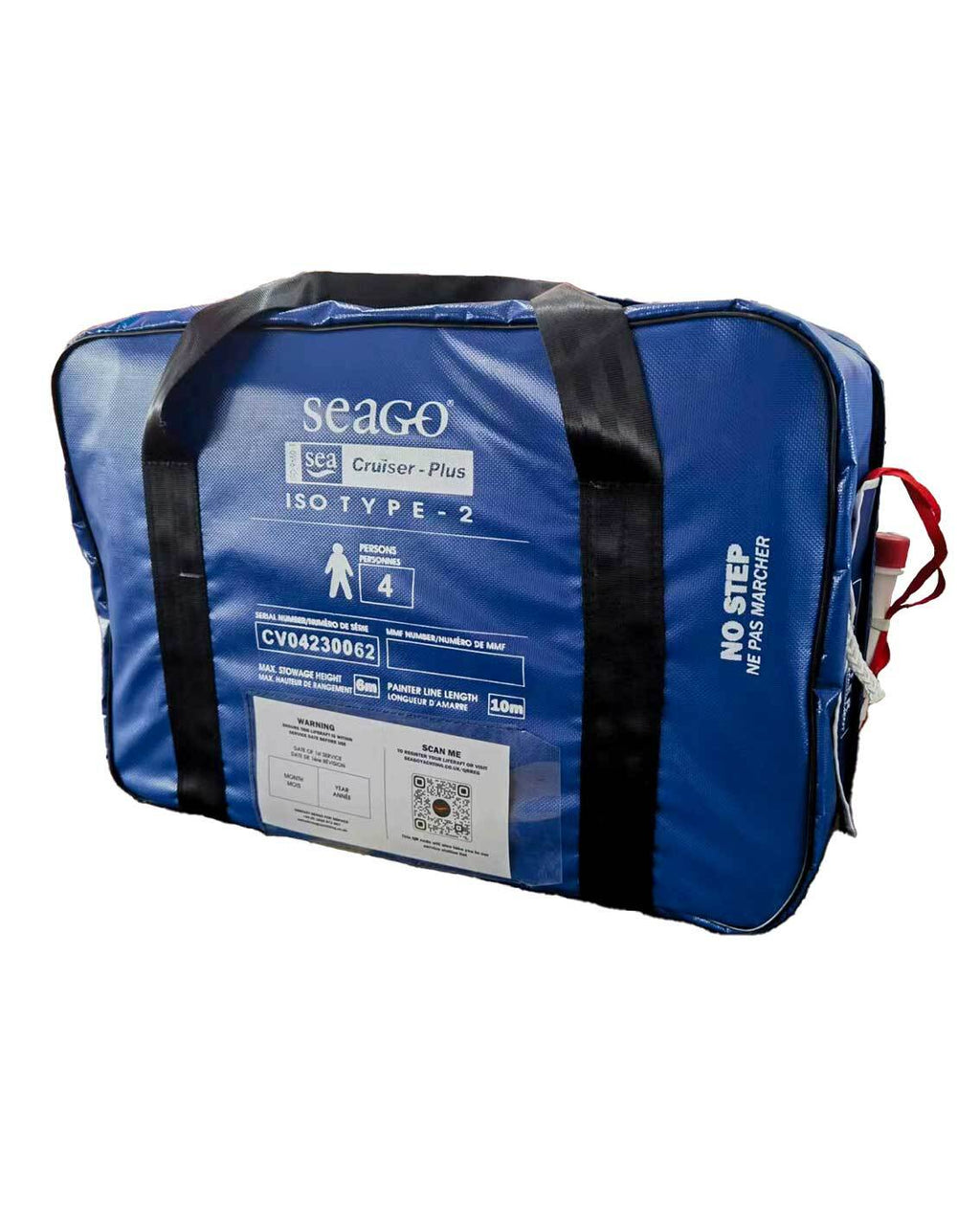 Detalj av Redningsflåte coastal 4 personer 30 kg i bæreveske