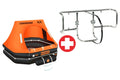 Redningsflåte ISO 9650-1 4 personer 30 kg med holder - SeaCurity forfra