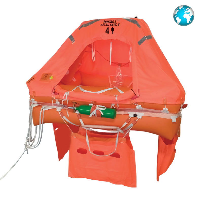 Redningsflåte ISO Atlantic 2 4 personer ISO 9650-1 PVC forside
