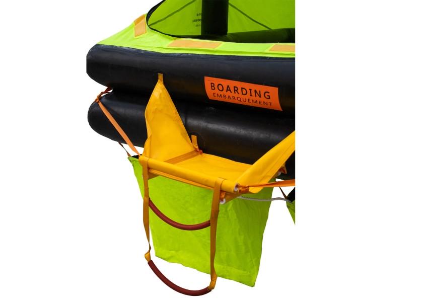 Redningsflåte offshore plus ISO 9650-1 type 2 RINA - SEATEC bakside
