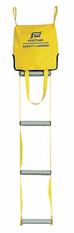 Redningsstige 5 trinn 132 cm med oppbevaringsveske - Plastimo vist forfra