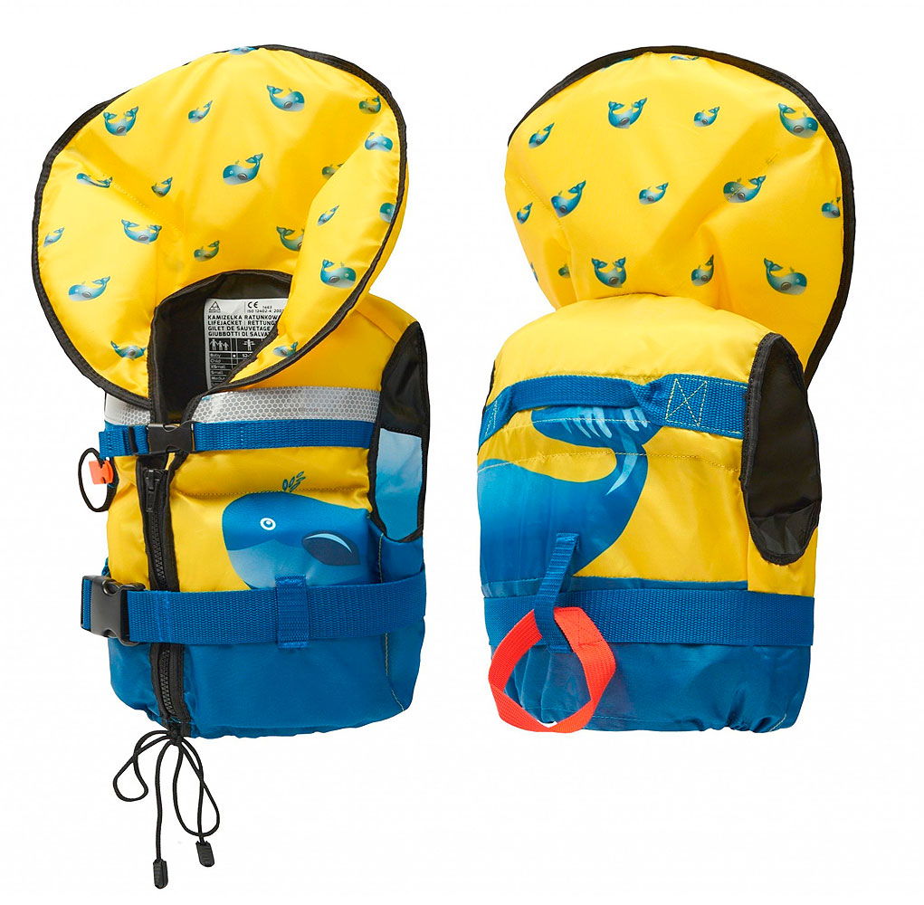 Redningsvest barn hval-motiv 30N 0-15 kg forfra